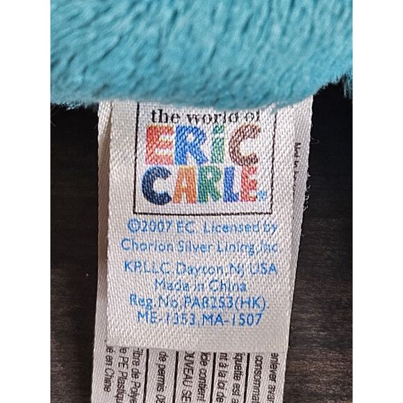 Eric Carle Teal Blue Gray Elephant Plush Stuffed Animal Toy Kohls Cares 8" - Picture 4 of 4